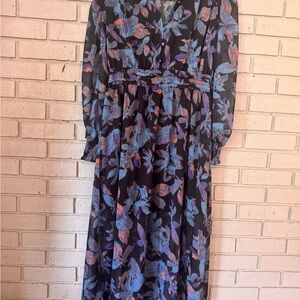 Floral Long Sleeve Maxi Dress NWOT
